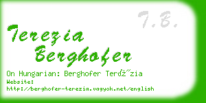 terezia berghofer business card